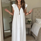 ✨Robe décontractée sans manches à col en V et volants pour femme