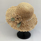 👒Élégant Chapeau de Paille au Crochet avec Détail à Volants