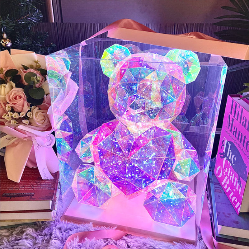 💕 60% DE RÉDUCTION POUR LA SAINT-VALENTIN ! 🎁 Ours Lumineux Coloré – Le Cadeau Magique Qui Illumine Son Cœur !