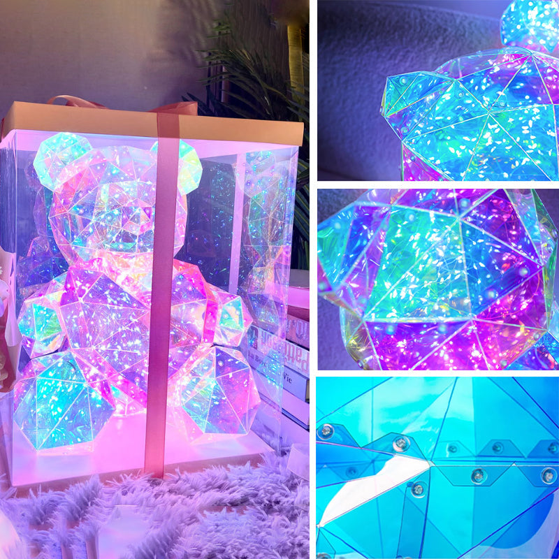 💕 60% DE RÉDUCTION POUR LA SAINT-VALENTIN ! 🎁 Ours Lumineux Coloré – Le Cadeau Magique Qui Illumine Son Cœur !