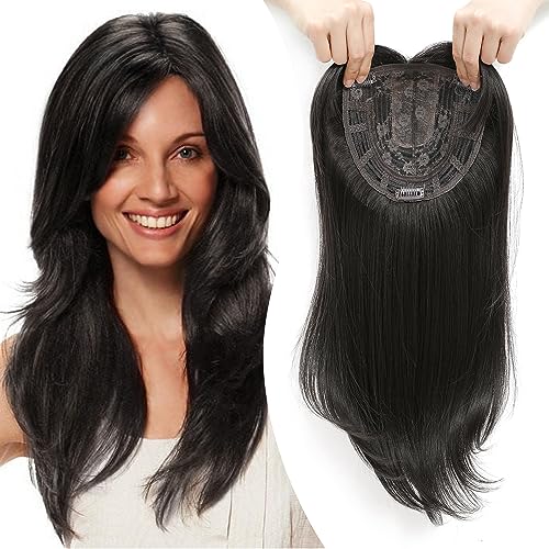 💇‍♀️Topper Postiches avec franges pour les femmes aux cheveux clairsemés