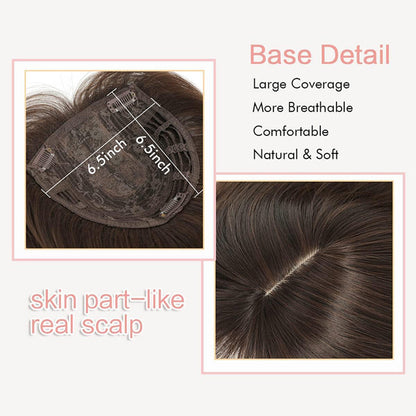 💇‍♀️Topper Postiches avec franges pour les femmes aux cheveux clairsemés