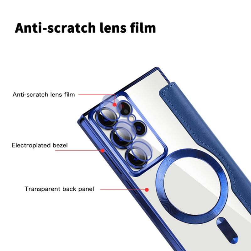 📱2025 Nouveau cuir structuré Flip étui de téléphone portable pour Samsung