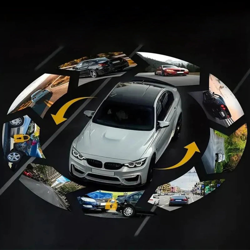 🚗 Caméra de tableau de bord double objectif – 170° grand angle, vision nocturne HD et surveillance 24h pour une sécurité totale