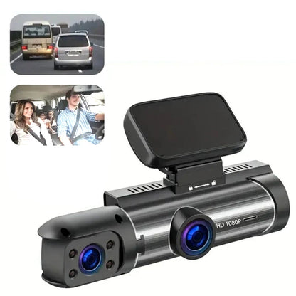 🚗 Caméra de tableau de bord double objectif – 170° grand angle, vision nocturne HD et surveillance 24h pour une sécurité totale