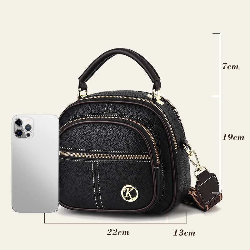 👜✨57 % de réduction 🔥Sac classique multi-compartiments à bandoulière large et ajustable en cuir