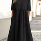 🔥Soldes d'été🔥Robe en coton à poches et col rond - Achetez 2 livraisons gratuites