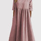 🔥Soldes d'été🔥Robe en coton à poches et col rond - Achetez 2 livraisons gratuites