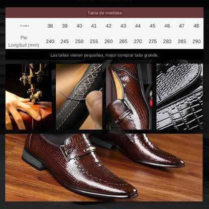 🐊👞 Chaussures en cuir confortables et luxueuses pour hommes🔥✨