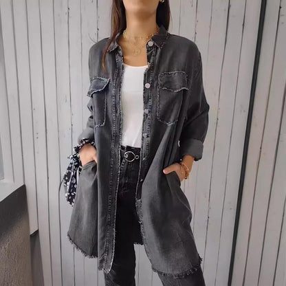 🔥Vêtements d'extérieur en jean amples et confortables pour femme🌟