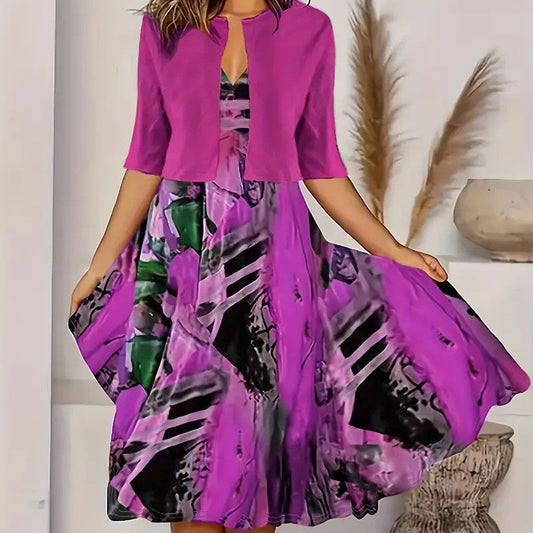 🌿🥰 Robe deux pièces élégante et fine pour femmes