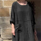 💝Robe décontractée à manches longues en coton à col rond