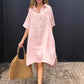 👗💕Robe midi à chemise surdimensionnée avec poche