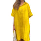 👗💕Robe midi à chemise surdimensionnée avec poche
