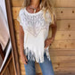 🔥Top pour femmes avec franges et encolure ronde