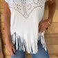🔥Top pour femmes avec franges et encolure ronde