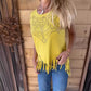 🔥Top pour femmes avec franges et encolure ronde