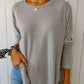 💥50 % RÉDUCTION 👚T-shirt uni décontracté à manches longues avec boutons pour femmes
