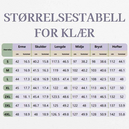 Kvinner Elegant Print Rund Hals Kjole med Lommer