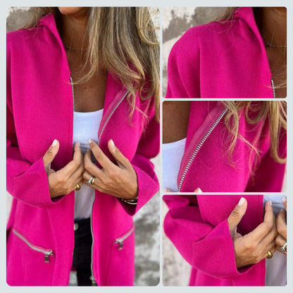 🍂Promotion saisonnière super bas prix🍂Veste sweat à manches longues décontractée et à la mode avec fermeture éclair et capuche