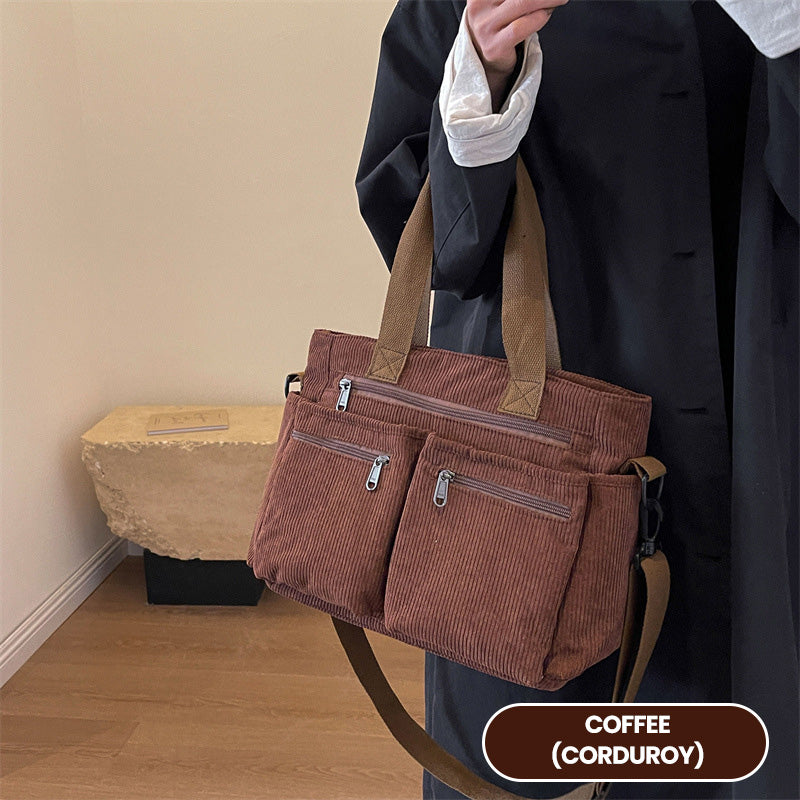 Sac à Bandoulière Vintage de Couleur Unie