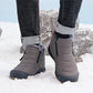 Bottes de neige chaudes et imperméables pour l'extérieur, avec doublure en fourrure synthétique pour l'hiver
