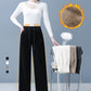 Pantalon à cordon de serrage à jambe large Cozy Chic