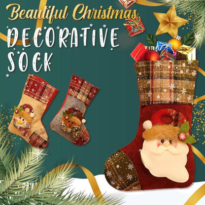 🎄Soldes de Noël - Magnifique chaussette décorative de Noël