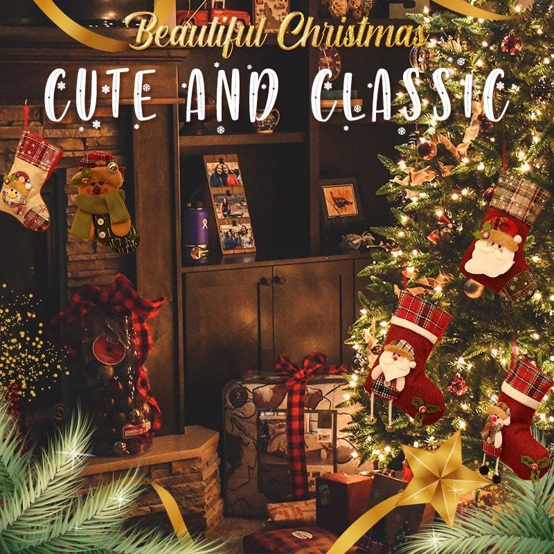 🎄Soldes de Noël - Magnifique chaussette décorative de Noël