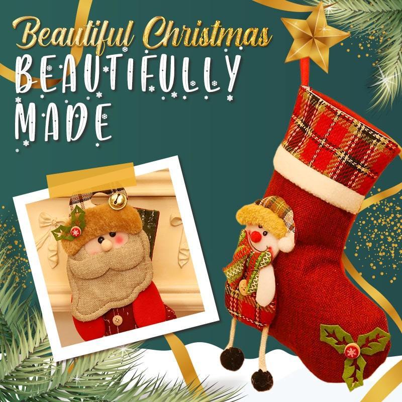 🎄Soldes de Noël - Magnifique chaussette décorative de Noël