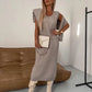 💕Vente chaude 60% de réduction💕Ensemble robe midi et pull à col roulé