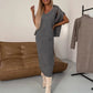 💕Vente chaude 60% de réduction💕Ensemble robe midi et pull à col roulé