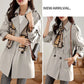 🔥 45% OFF !!🔥Trench-coat mi-long amincissant à revers pour femmes