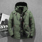 Parka blanche en duvet de canard pour hommes - Veste chaude d'hiver- Livraison gratuite