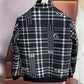 Veste en tweed épaisse et matelassée à col montant pour hommes