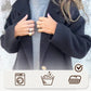 🌸Soldes d'automne 50% de réduction💕Manteau à revers en tweed à manches longues pour femmes