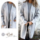 🌸Soldes d'automne 50% de réduction💕Manteau à revers en tweed à manches longues pour femmes
