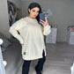 🍂 2024 Automne Nouvel Arrivage | Robe midi stylée à col rond, à manches longues et amples ✨