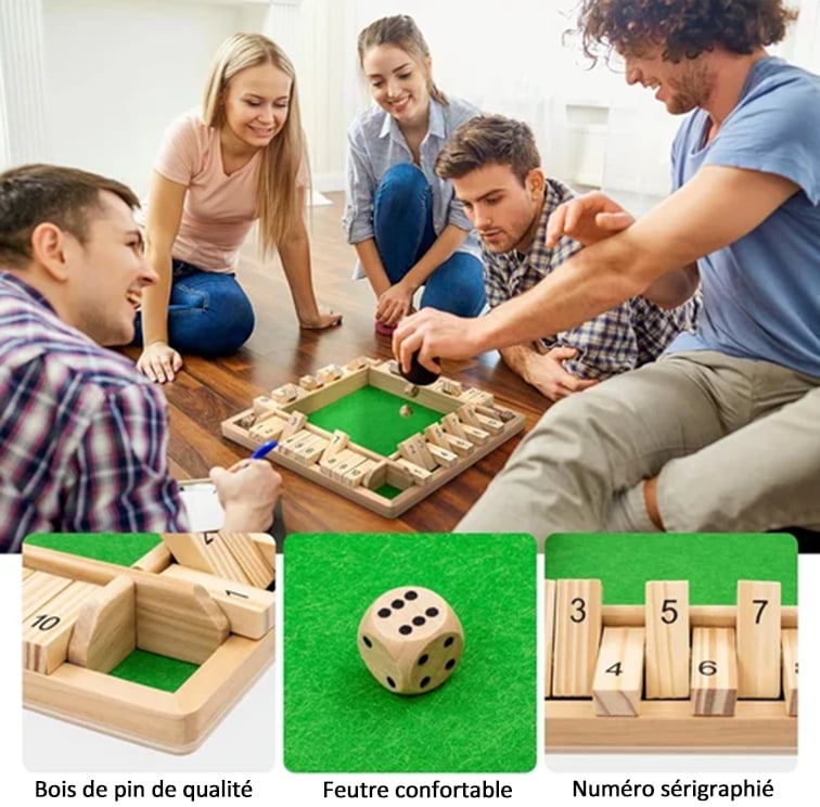 JEUX FAMILIAUX AMUSANTS - Shut The Box Brädspel🎲