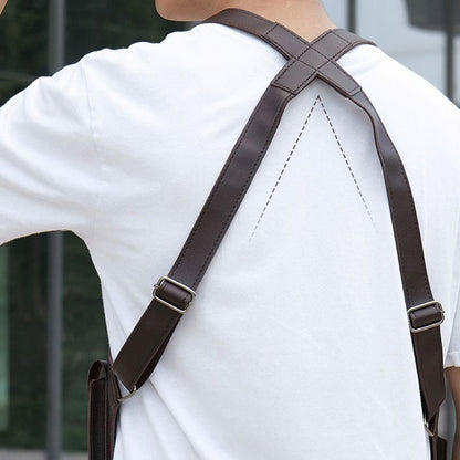 Sac tactique antivol à double bandoulière et à poches multiples pour homme