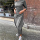 Robe élégante et simple pour femmes avec poche