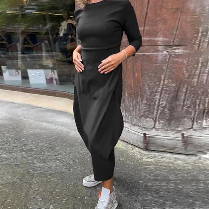 Robe élégante et simple pour femmes avec poche