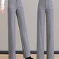 [Cadeau pour elle] Pantalon droit thermique à taille haute pour femme
