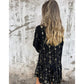 💐Femme Motif Géométrique Confortable robe midi avec col en V
