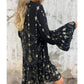 💐Femme Motif Géométrique Confortable robe midi avec col en V