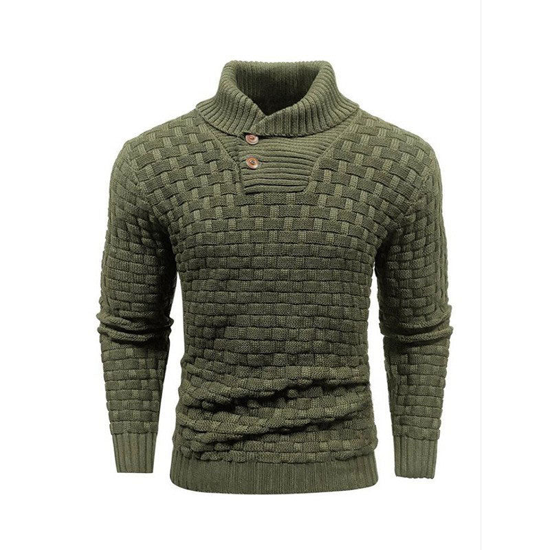 💜 DERNIER JOUR DE LA PROMOTION – 50 % DE RÉDUCTION 💜Pull homme à col montant structuré