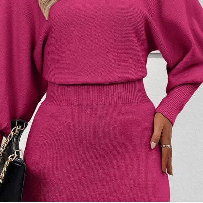 Robe patchwork pour femme à encolure ronde et manches longues