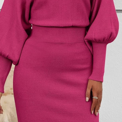 Robe patchwork pour femme à encolure ronde et manches longues