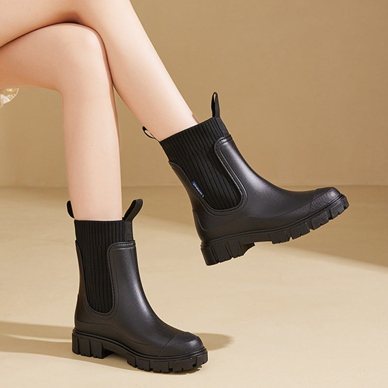 Bottes imperméables antidérapantes à semelle épaisse de longueur moyenne🎁 Soldes de Noël anticipés - 49 % de réduction🎅