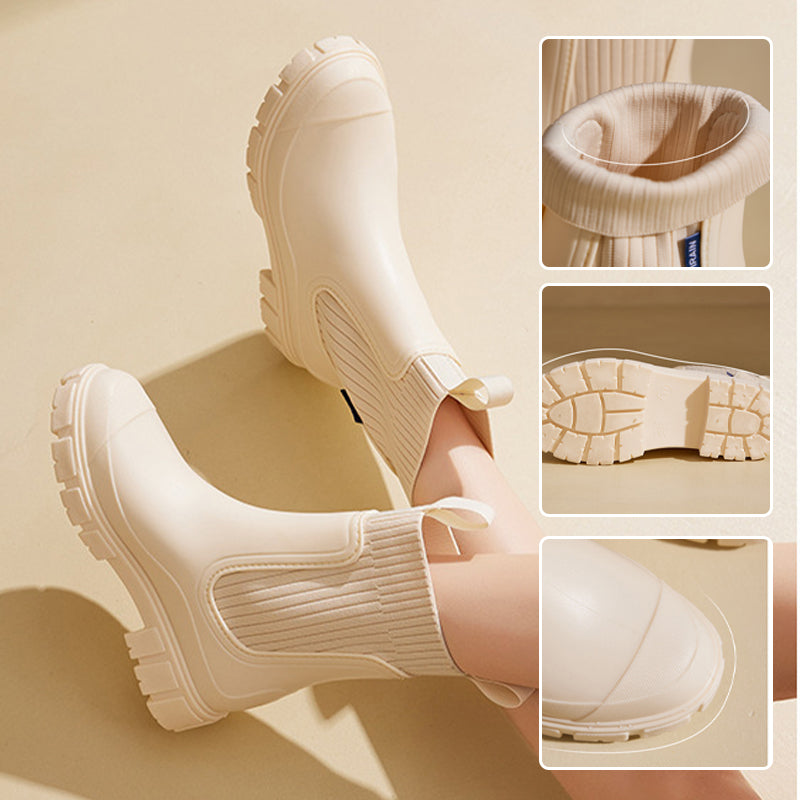 Bottes imperméables antidérapantes à semelle épaisse de longueur moyenne🎁 Soldes de Noël anticipés - 49 % de réduction🎅